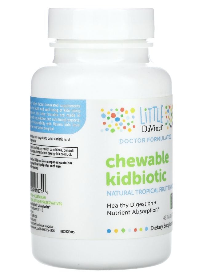 LiTTLE DaVinci Chewable Kidbiotic Tropical Fruit 45 Tablets - Image 2
