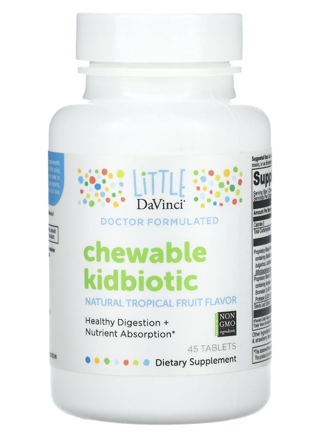 LiTTLE DaVinci Chewable Kidbiotic Tropical Fruit 45 Tablets - Image 1