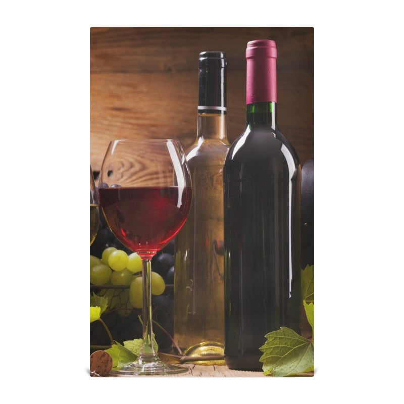 ALAZA Wine Kitchen Towels Sets of 4 Wine Dish Towels Wine Themed Kitchen Towels Brown Towels for Kitchen 18 X 28 Inches Tea Towels Rags Wine Kitchen Decor