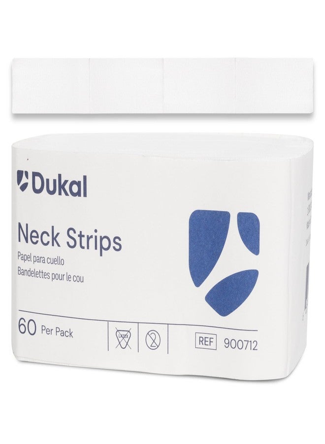 Dukal Barber Neck Strips - Ultimate Comfort, White, Disposable, 60 Count - Stretchable, Hygienic, Professional Neck Paper for Salons & Barbers, Single Pack - Image 1