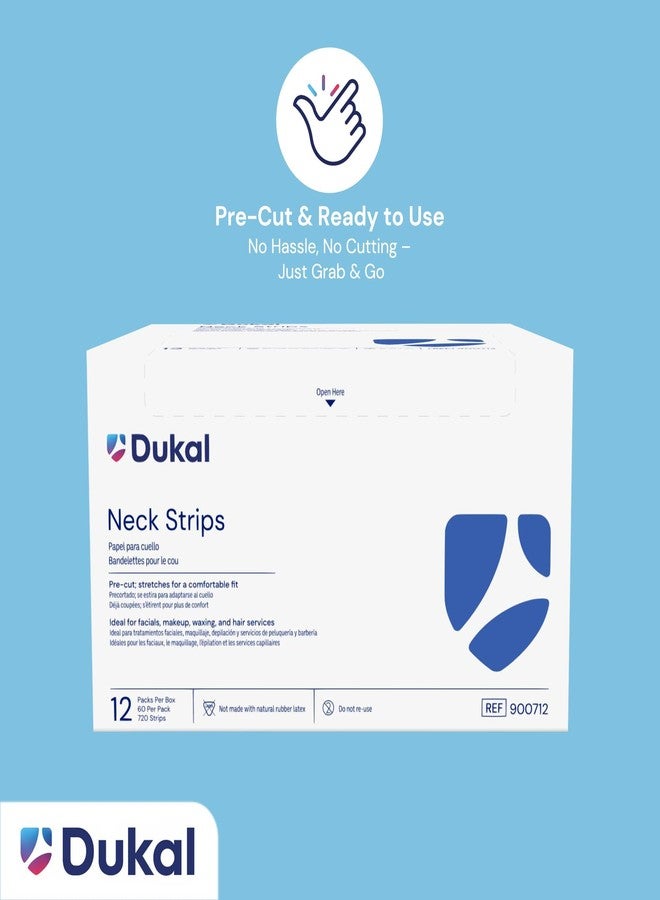 Dukal Barber Neck Strips - Ultimate Comfort, White, Disposable, 60 Count - Stretchable, Hygienic, Professional Neck Paper for Salons & Barbers, Single Pack - Image 5