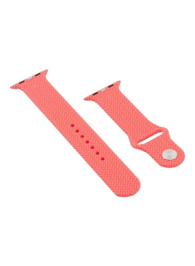 NIBEMINENT Ethnic Replacement Watchband For Apple Watch Series 1/2/3/4/5/6/7/SE 38-40-41mm Bright Pink  - Image 2