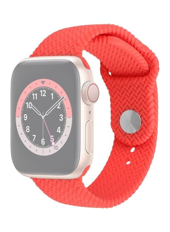 NIBEMINENT Ethnic Replacement Watchband For Apple Watch Series 1/2/3/4/5/6/7/SE 38-40-41mm Bright Pink  - Image 1