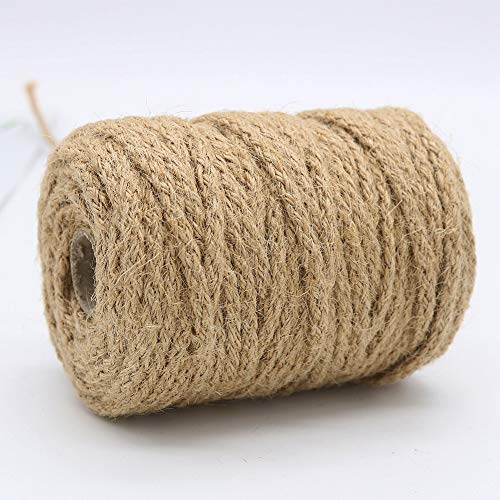 Tenn Well 5mm Jute Twine, 100 Feet Braided Natural Rope, Thick Twine for Crafts, Gift Wrapping, Gardening, Cat Tower Repair, Macrame Jute Cord - Image 2