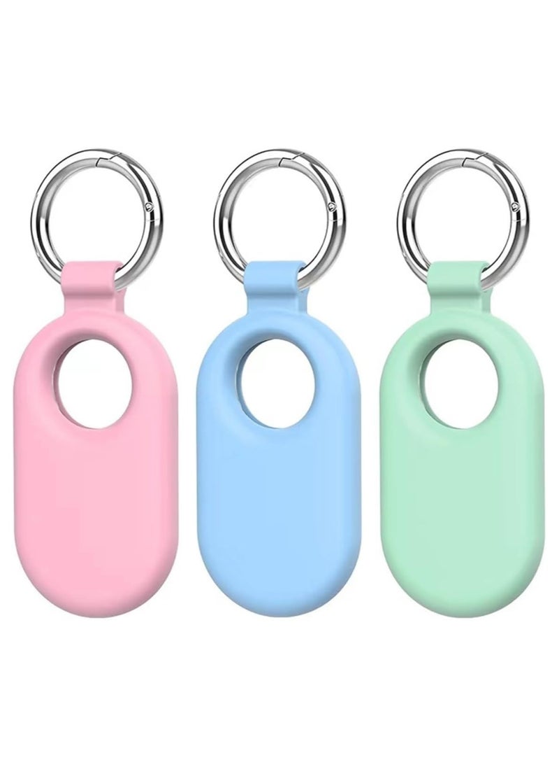 Raxoom Tag Tracker Holder Compatible with Samsung Galaxy Smart Tag Keychain Ring Item Finder Accessories Pink  - Image 3