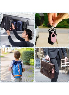 راكسوم حامل تعقب العلامات متوافق مع سلسلة مفاتيح Samsung Galaxy Smart Tag Keychain Ring Item Finder Accessories باللون الوردي  - Image 4