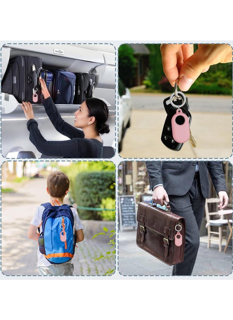 Raxoom Tag Tracker Holder Compatible with Samsung Galaxy Smart Tag Keychain Ring Item Finder Accessories Pink  - Image 4