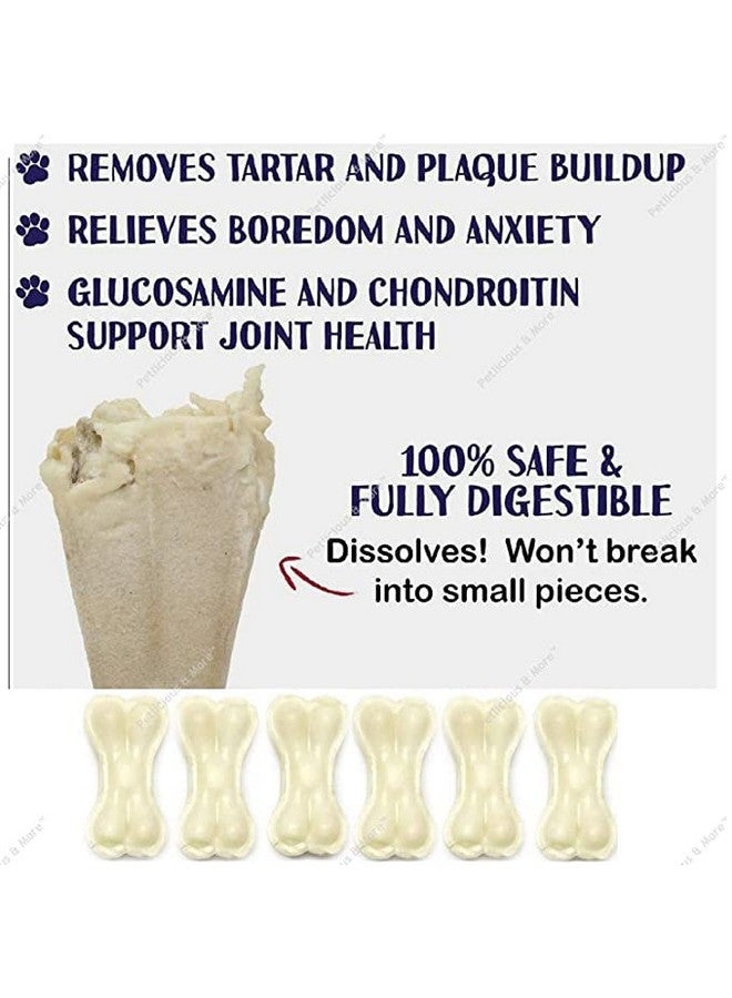 عظام مضغ كالسيوم مضغوطة فاخرة مقاس 10 بوصات من الجلد الخام - تجعل الأسنان واللثة صحية وتدوم طويلاً - (عبوة 3 كجم) - Image 3