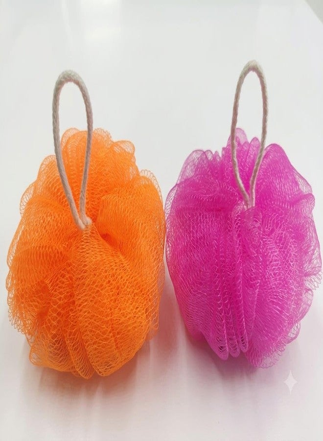 Large soft Bath Loofah Pack of 2, Heavy Shower Sponge, Body Scrubber for Deep Cleansing, Rich Lather, Dead Skin Removal, Soft Exfoliating Bath Sponge for Men & Women (Multicolour) - Image 1