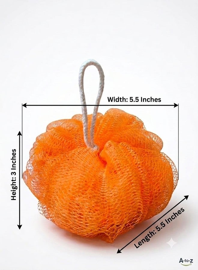 Large soft Bath Loofah Pack of 2, Heavy Shower Sponge, Body Scrubber for Deep Cleansing, Rich Lather, Dead Skin Removal, Soft Exfoliating Bath Sponge for Men & Women (Multicolour) - Image 3