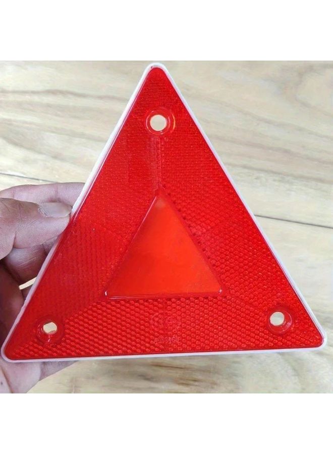 6pcs Red Heavy Duty Truck Warning Reflectors Triangle Safety Signs - Image 5