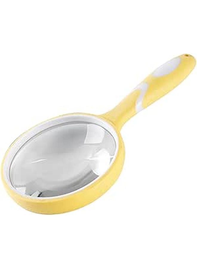 Ergonomic Rubber Handle Magnifying Glass 3X Magnifier for Reading Books Newspapers Low Vision Aid Seniors - Image 1