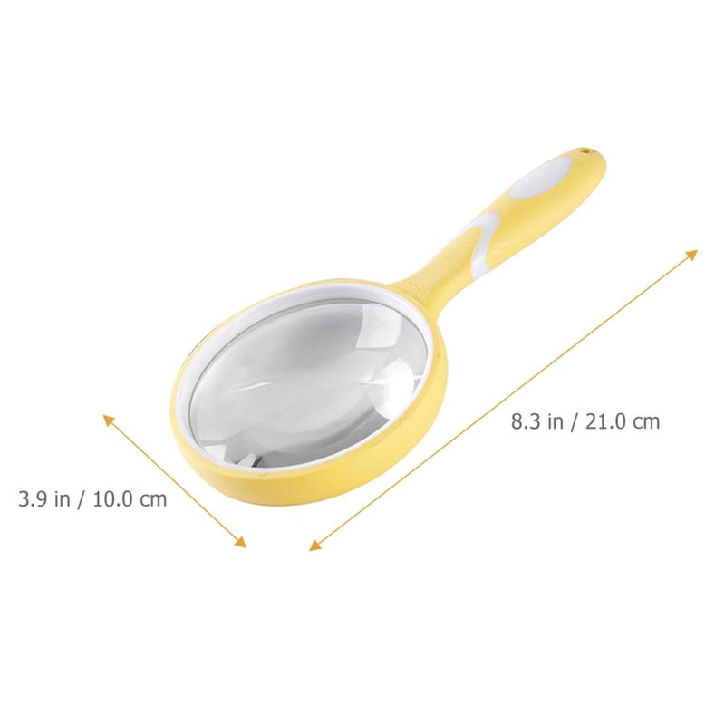 Ergonomic Rubber Handle Magnifying Glass 3X Magnifier for Reading Books Newspapers Low Vision Aid Seniors - Image 3