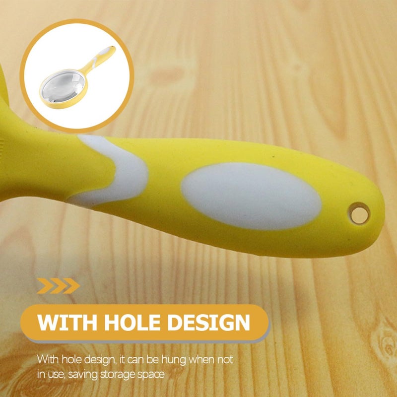 Ergonomic Rubber Handle Magnifying Glass 3X Magnifier for Reading Books Newspapers Low Vision Aid Seniors - Image 4