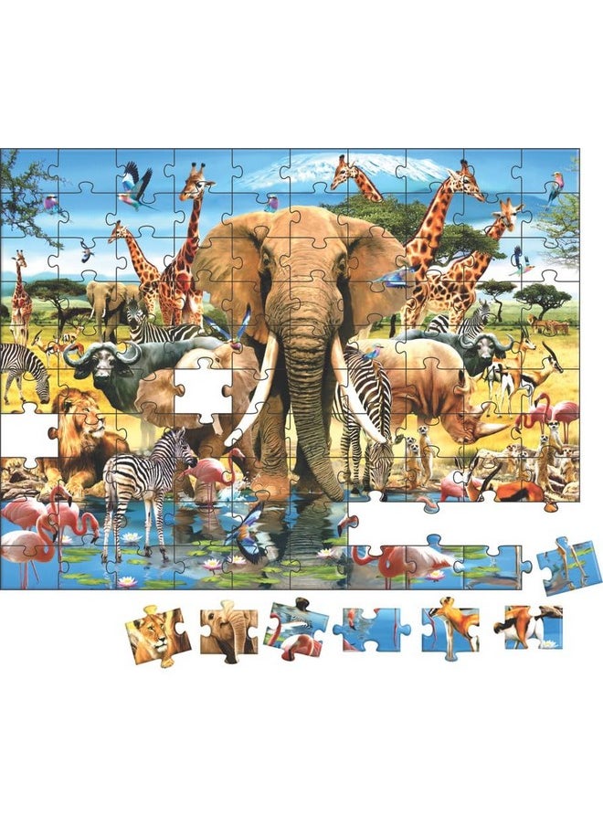 Creative's Creative's Animals of Africa |Jigsaw Puzzles |Fun and Challenging Puzzles |Puzzles for Kids and Adults |Animal Jigsaw Puzzles for kids| 100 Pieces Jigsaw Puzzles |Logical Thinking for kids | Ages 7&Up  - Image 2