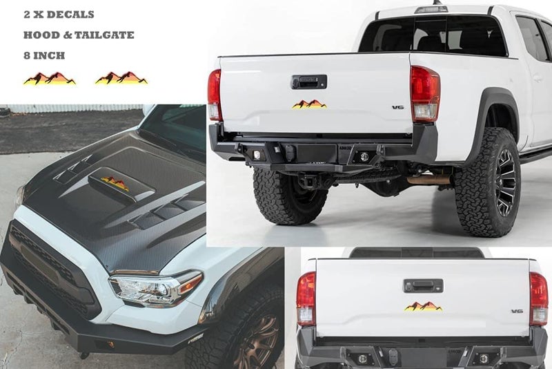 Bubbles Designs Retro Color Mountains Vintage Classic Stickers Compatible for Toyota Tacoma, Tundra, 4runner - Image 3