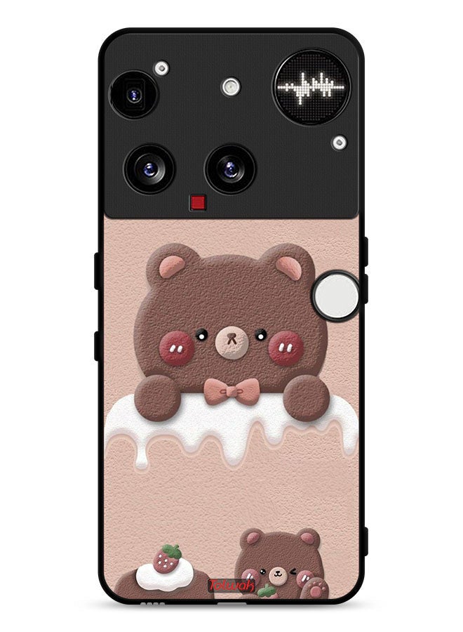 Tolwak Nothing Phone (3) Protective Case Cover Bear Strawberry - Image 1