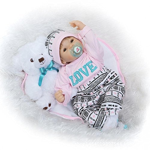 Pedolltree Reborn Dolls Baby Clothes Pink Outfits for 20"- 22" Reborn Doll Girl Baby Clothing Baby Sets - Image 4