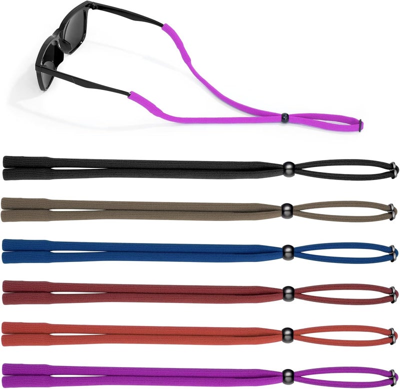 VOOGLASS Glasses Strap(6 PCS) Sports Eyeglass Strap,Adjustable Sunglasses Lanyard Neck Holders Cord Retainer for Men Women - Image 3