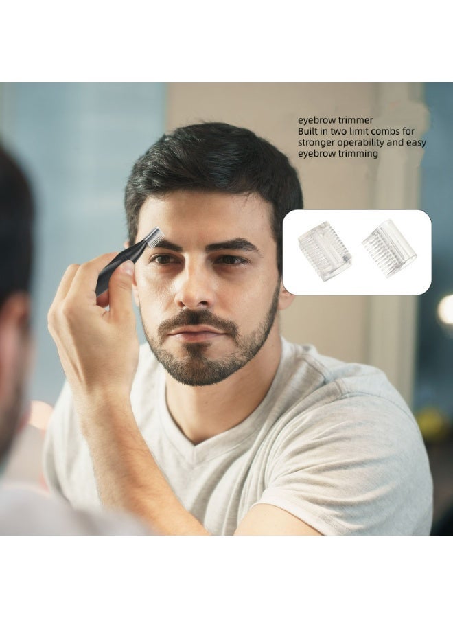 Nariele Rechargeable 2 In 1 Electric Nose Hair Trimmer Multifunctional Men Eyebrow Nose Cutter With Charging Base Power Indicator Portable Household Nose Hair Remover Single Pack - Image 4