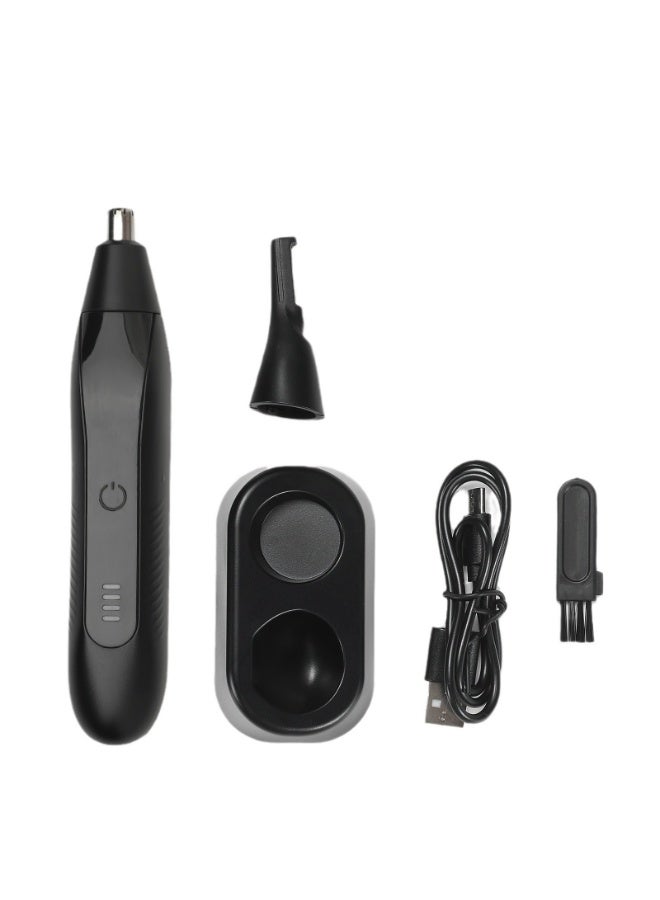 Nariele Rechargeable 2 In 1 Electric Nose Hair Trimmer Multifunctional Men Eyebrow Nose Cutter With Charging Base Power Indicator Portable Household Nose Hair Remover Single Pack - Image 5
