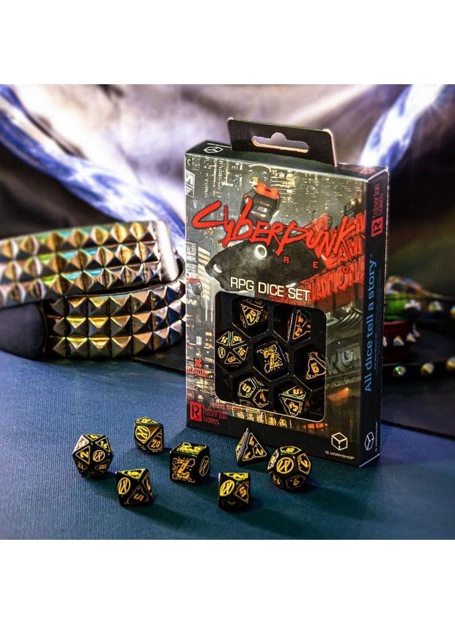 كيو-ووركشوب - مجموعة Q-Workshop Cyberpunk Red Dice Wet Work، متنوعة - Image 1