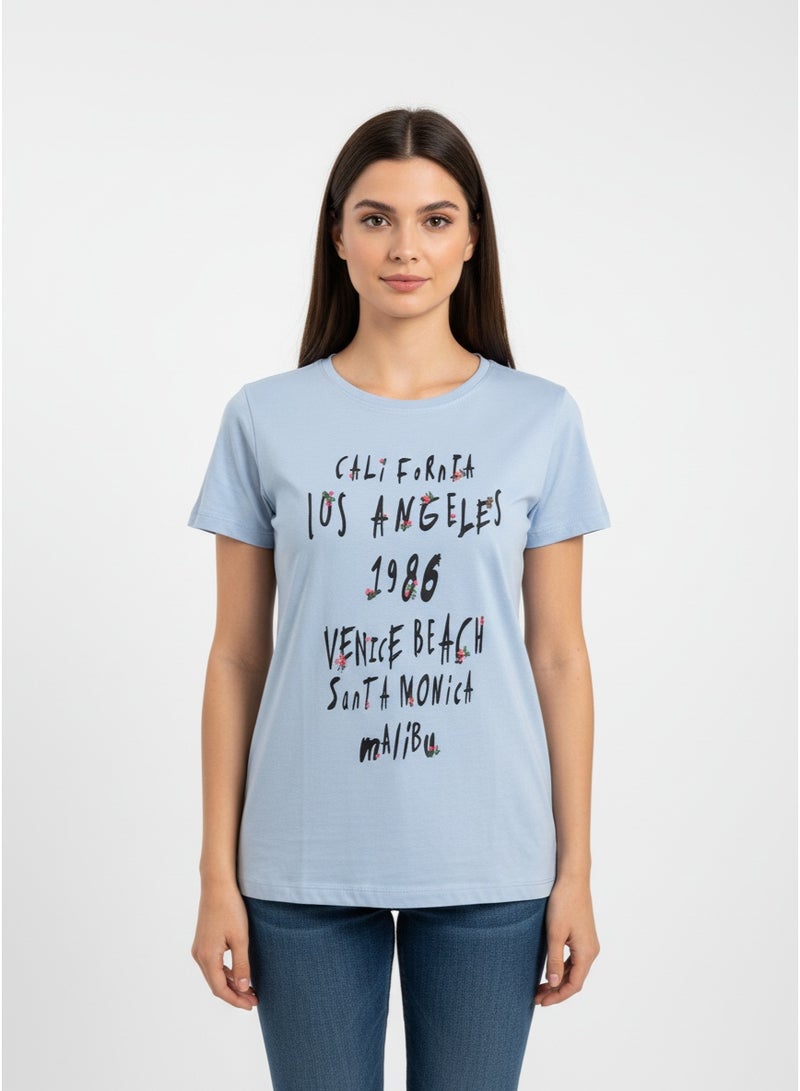 general T-SHIRT BODICE/NAINA LADIES PRINT S/S SV/HT-LT 110 - Image 2