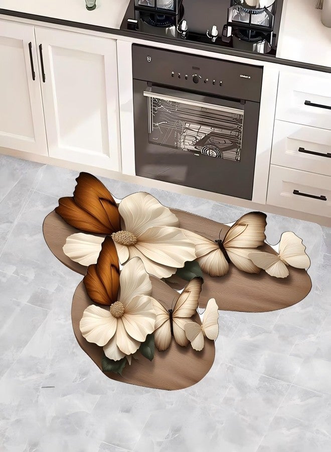 Dratal Durable Non-Slip Kitchen Mats - Set of 2 Anti-Fatigue Floor Runners with Rubber Backing, Quick-Absorbing Washable Rugs for Indoor & Outdoor Use (120 X 40cm & 60 X 40cm) (BMAT-02) - Image 1