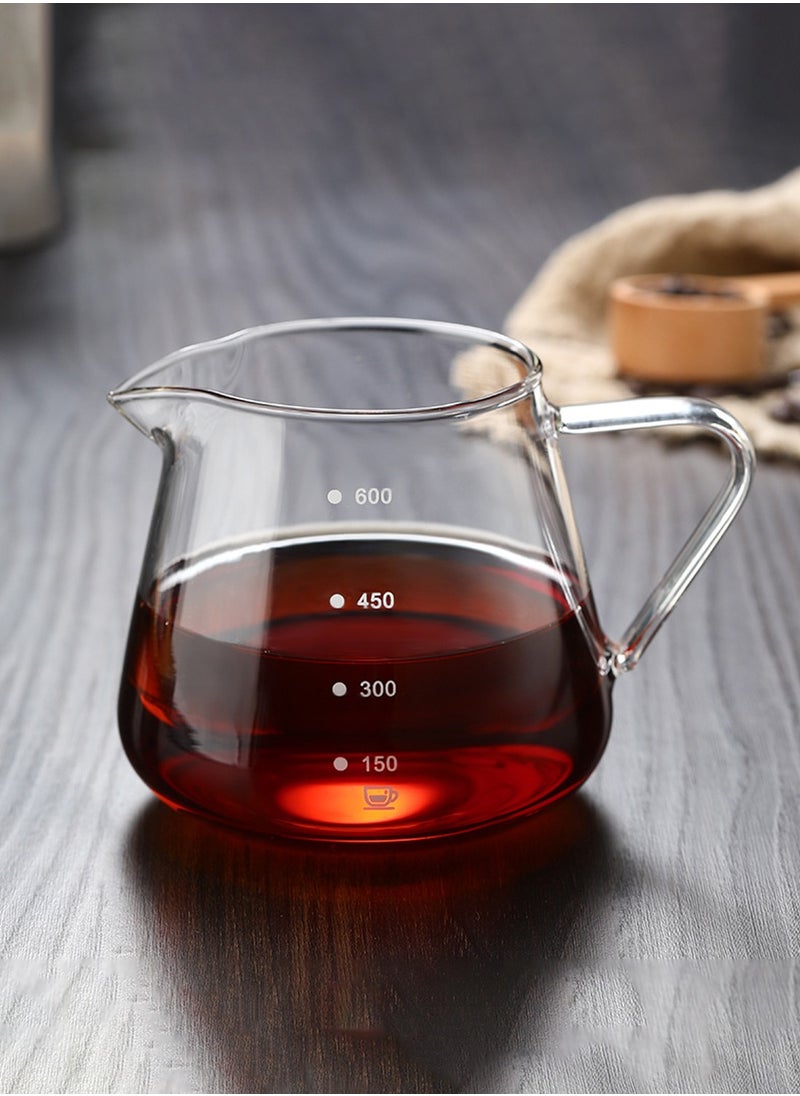 EqiEch V60 Coffee Maker  Set of 2 Pour Over Drip Brew Machine, 600ML Glass Carafe Coffee Server and Size 02 Glass Coffee Dripper Filter(1-4CUPS)  - Image 3