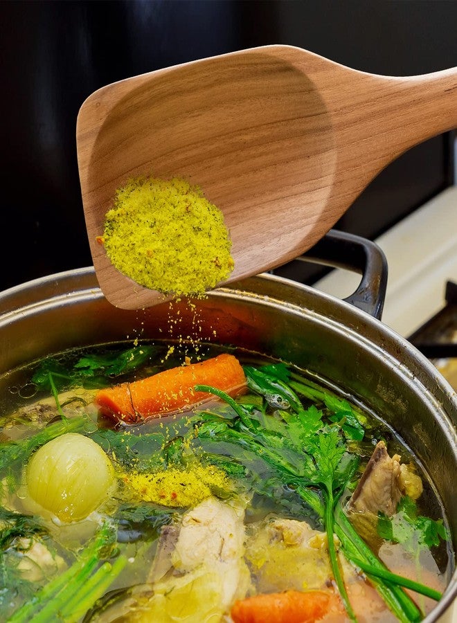 FAAY 18 Inches Large Wooden Spoon, Long Handle Heavy Duty Spoon with Scoop for Big Pot Stirring, Mixing & Cooking. Handcrafted from Teak for Crab Crawfish Seafood Boil, Gumbo Pot. - Image 5