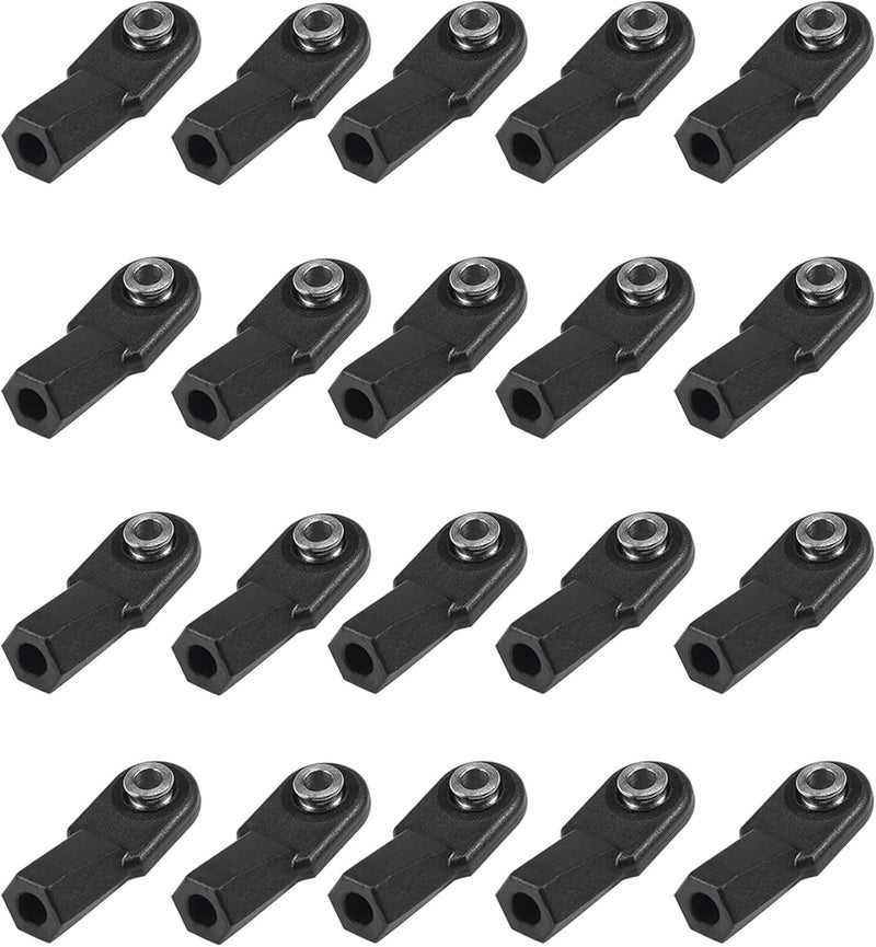 AMK SCX10 M4 RC Link Rod Ends 4mm Tie Rods Joints with 7mm Pivot Ball 18 110 Crawler Universal Building Kit for TRX6 D90 TF2 CC01 Gen7 Gen8 TRX4 Upgrades 20Pcs Bent - Image 1