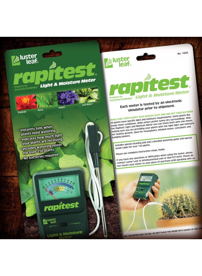 Luster Leaf Products Luster Leaf 1830 Rapitest Moisture and Light Combo Meter
