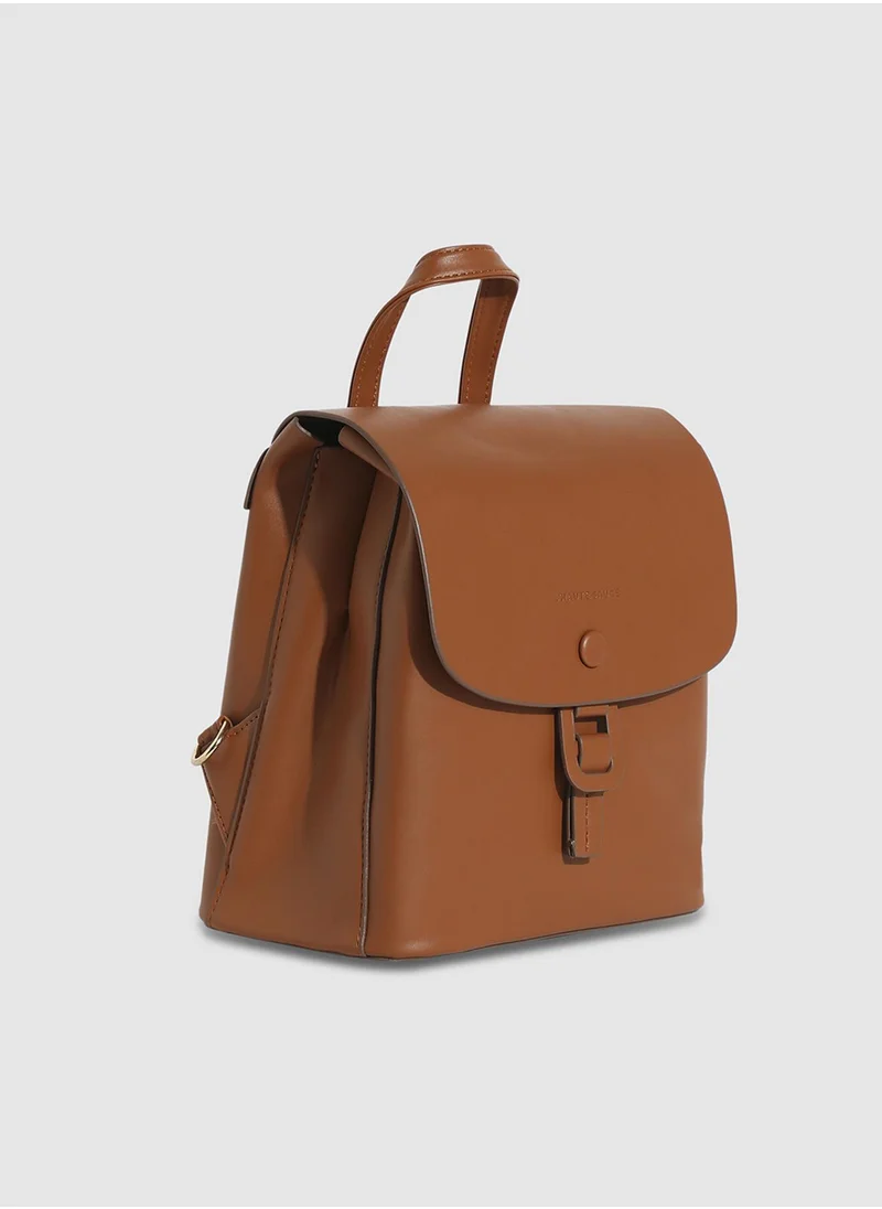 صوص هاوت Buckle Flap Backpack - Brown