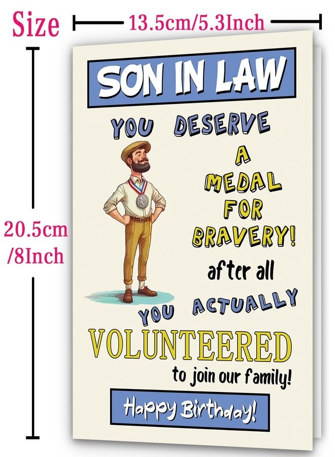ATTLVV Funny Son In Law Birthday Card, Happy Son In Law Birthday Gifts - Image 2