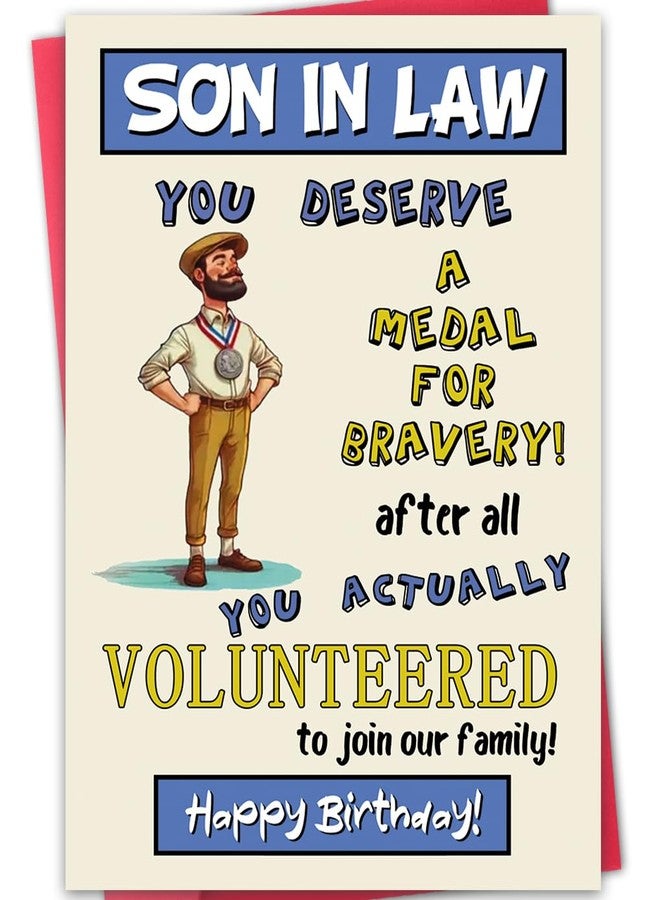 ATTLVV Funny Son In Law Birthday Card, Happy Son In Law Birthday Gifts - Image 1