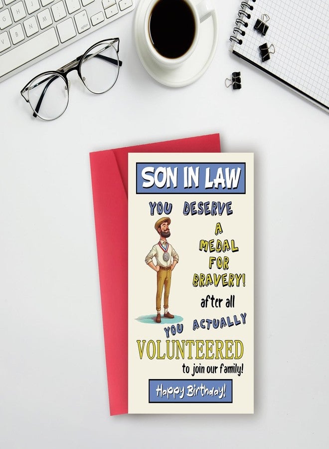 ATTLVV Funny Son In Law Birthday Card, Happy Son In Law Birthday Gifts - Image 3