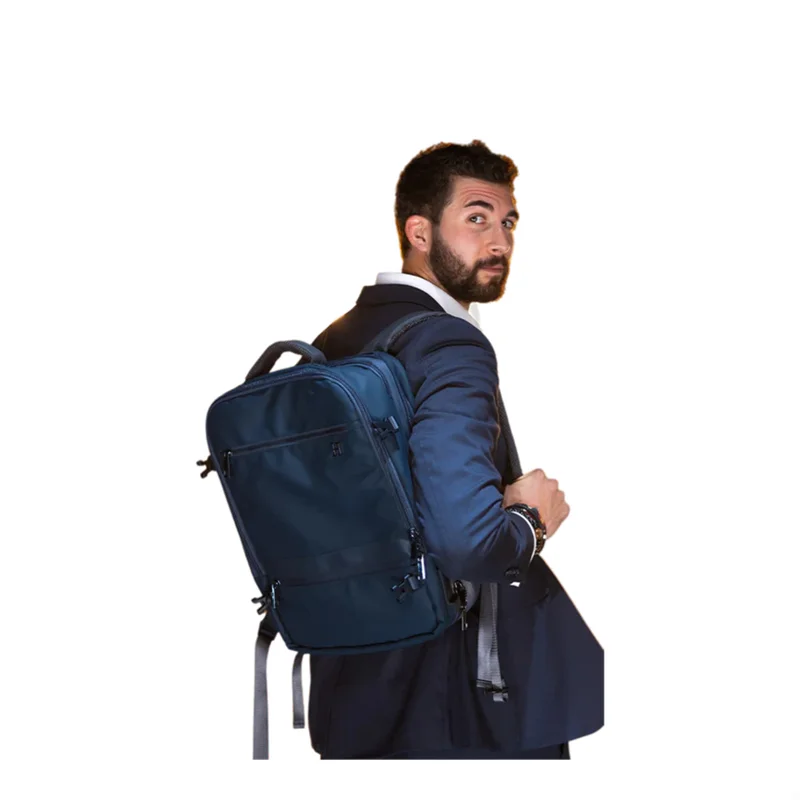 Hotel Collection  Smart Travel Backpack – RFID Protection, Expandable, USB Charging, & Padded Laptop Compartment - Navy  | Best Price UAE