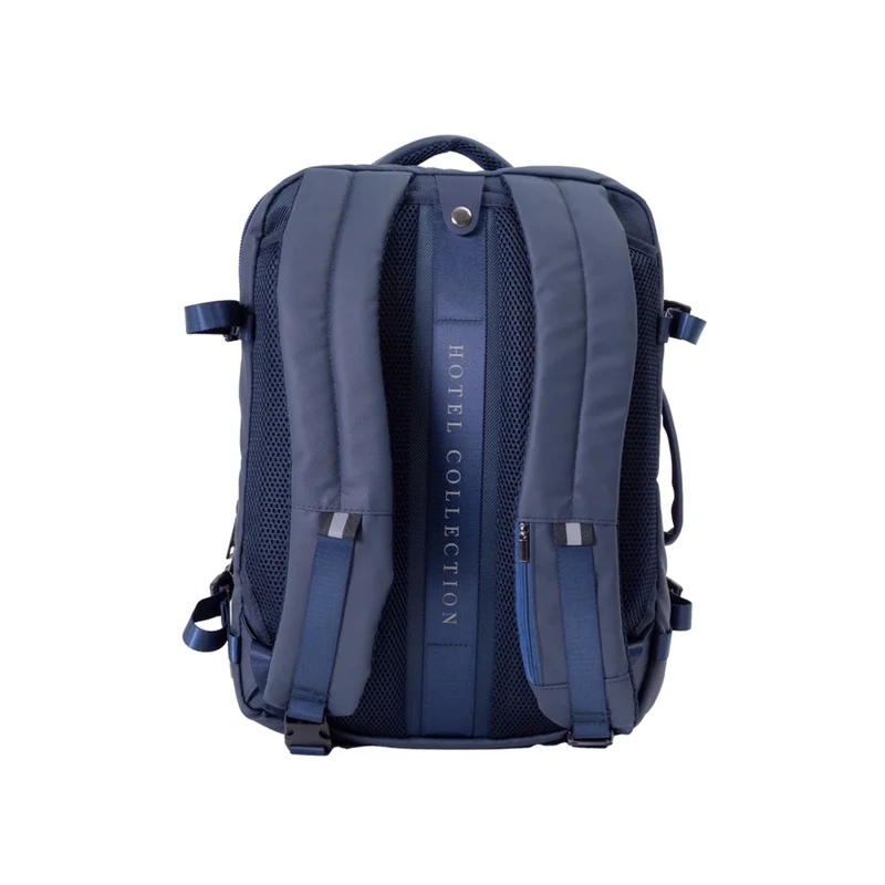 Hotel Collection Smart Travel Backpack – RFID Protection, Expandable, USB Charging, & Padded Laptop Compartment - Navy