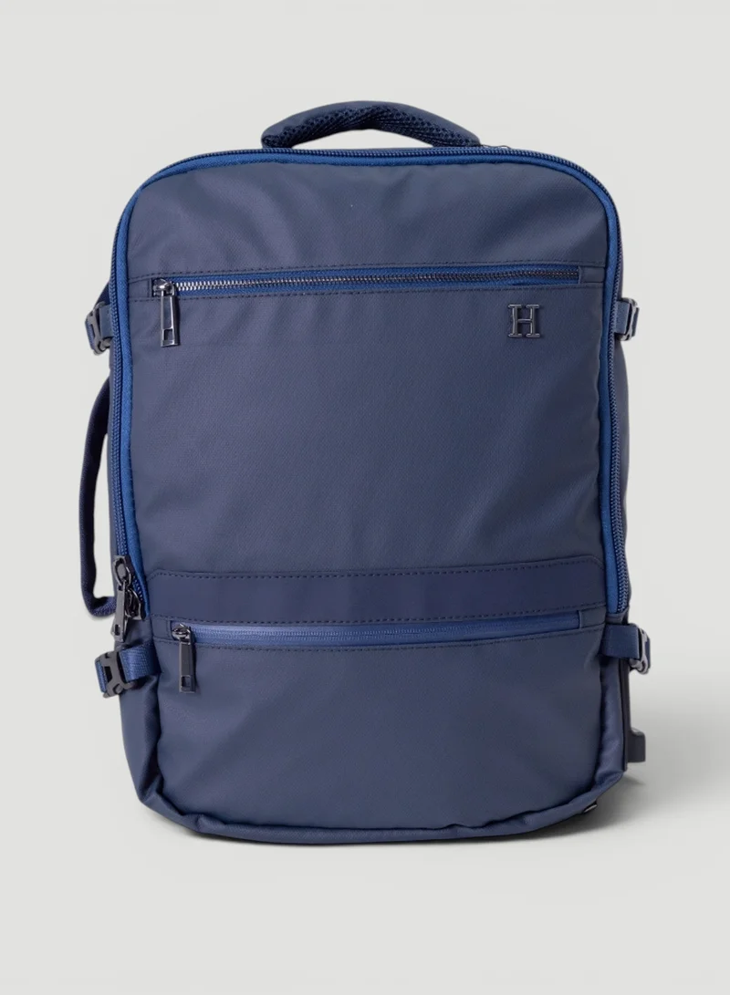 Hotel Collection Smart Travel Backpack – RFID Protection, Expandable, USB Charging, & Padded Laptop Compartment - Navy
