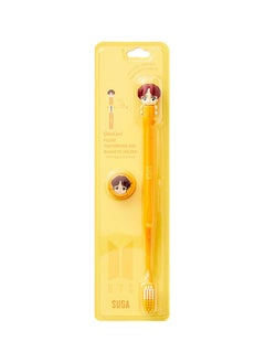 BTS K-Pop Idols Goods Suga Character Figure Toothbrush with Convenient Magnetic Holder Toothbrush ‎2.9 x 1.1 x 10.4inch  - Image 1