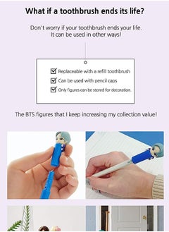BTS K-Pop Idols Goods Suga Character Figure Toothbrush with Convenient Magnetic Holder Toothbrush ‎2.9 x 1.1 x 10.4inch  - Image 5