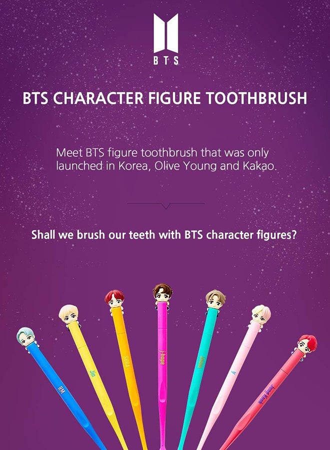K-Pop Idols Goods Suga Character Figure Toothbrush with Convenient Magnetic Holder Toothbrush ‎2.9 x 1.1 x 10.4inch