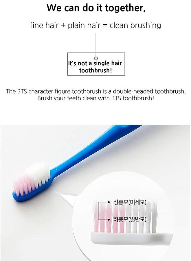 K-Pop Idols Goods Suga Character Figure Toothbrush with Convenient Magnetic Holder Toothbrush ‎2.9 x 1.1 x 10.4inch