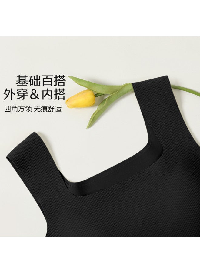 Red Bean Wirefree Camisole For Women, Wide Strap Seamless Tank Top, Inner Wear Or Outer Layer, Women'S Sleeveless Undershirt - Image 5