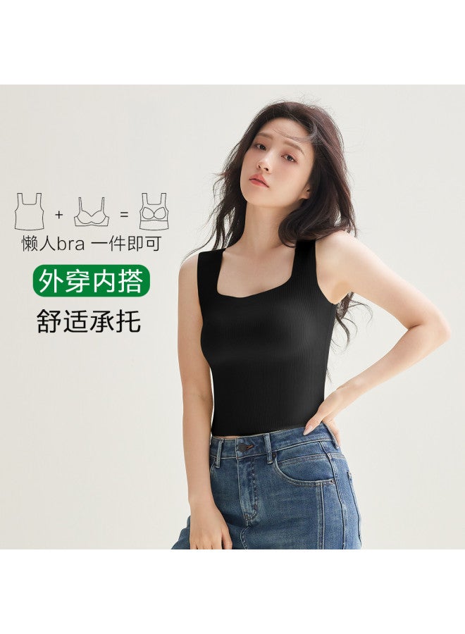 Red Bean Wirefree Camisole For Women, Wide Strap Seamless Tank Top, Inner Wear Or Outer Layer, Women'S Sleeveless Undershirt - Image 3