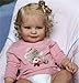 Zero Pam 20 Inch Realistic Baby Dolls Girl ToddlerLifelike Full Soft Vinyl Body Reborn Baby Dolls with Blonde Hair That Look Real Cute Newborn Babies Doll with Feeding Toy for Kids Age 3 - Image 2