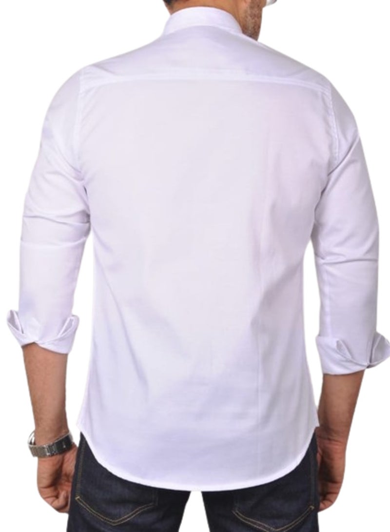 Jupiter White oxford casual shirt - Image 2