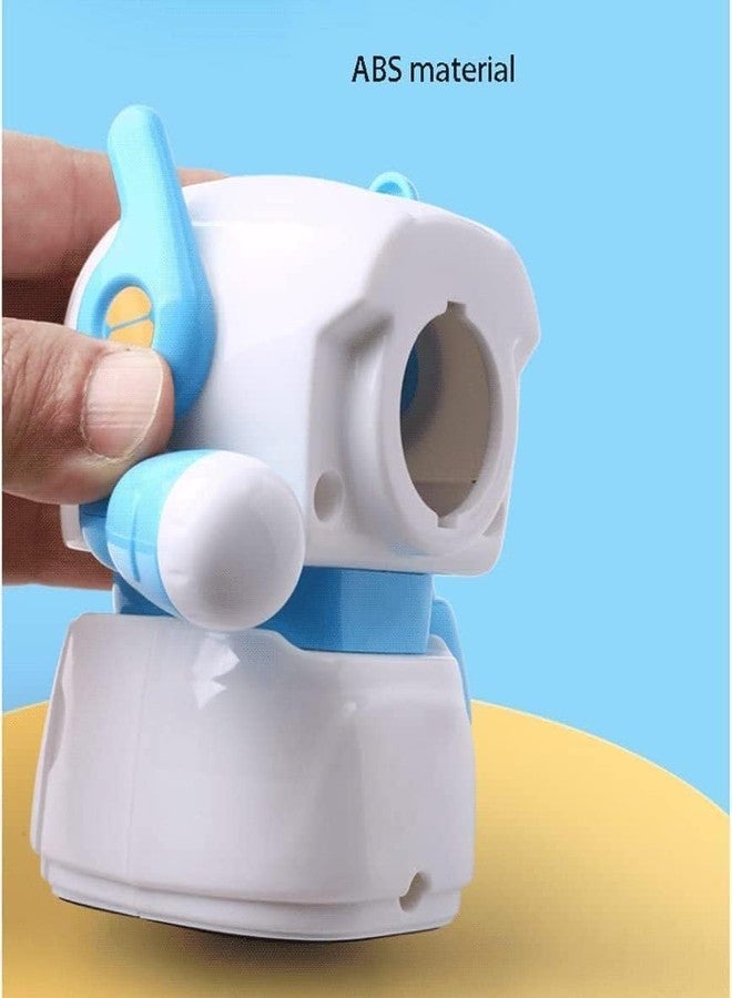 Funspark Pencil Sharpener, Cartoon Manual Adjustable Pencil Sharpener with Crank and Container for Children's Office School Classroom Stationery Gift for Kids (Robot Sharpener) - Image 3