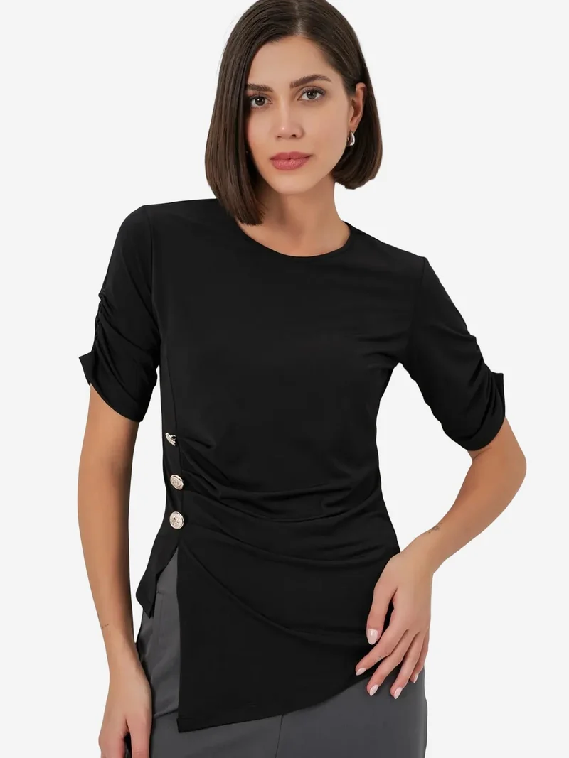 بيغ دارت BDART Crew Neck Buttoned Blouse