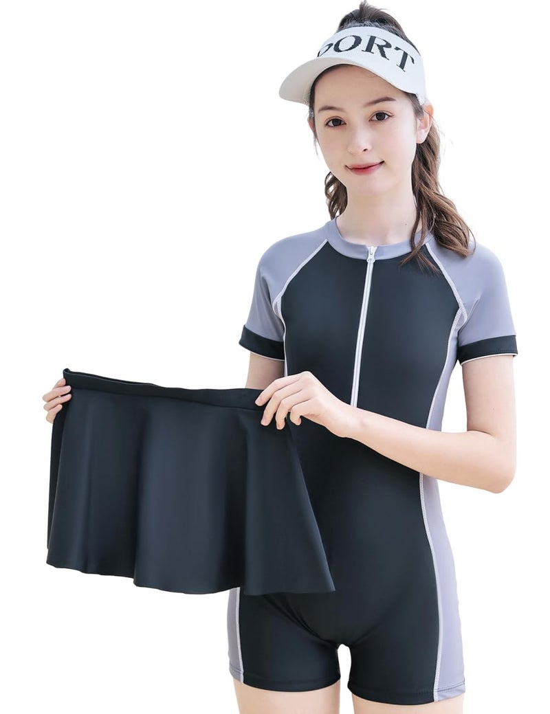 KORADI Girls Swimsuits Rash Guard Swim Sets Kids Two-Piece Bathing Suits Teen Swimwear Beach Shorts Sun Protection Swim Shirts 8-16 Years(3616 160 - Image 1